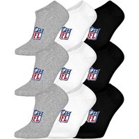 NFL Unisex Sneaker-Socken, 9er Pack - NFL Shield 9Pack Sneaker Socks, Logo, Baumwollmischung, Größe 39-42 in Weiß