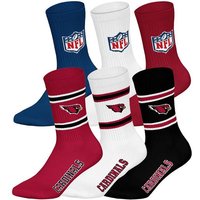 NFL Unisex Socken, 6er Pack - NFL Teams, 6Pack Crew Socks, Football, Logo, Baumwollmischung, Größe 43-46 in Bunt