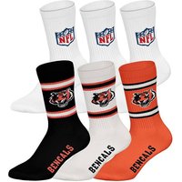 NFL Unisex Socken, 6er Pack - NFL Teams, 6Pack Crew Socks, Football, Logo, Baumwollmischung, Größe 43-46 in Bunt