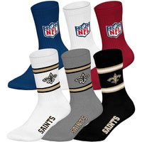 NFL Unisex Socken, 6er Pack - NFL Teams, 6Pack Crew Socks, Football, Logo, Baumwollmischung, Größe 43-46 in Bunt