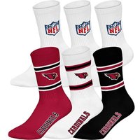 NFL Unisex Socken, 6er Pack - NFL Teams, 6Pack Crew Socks, Football, Logo, Baumwollmischung, Größe 43-46 in Bunt