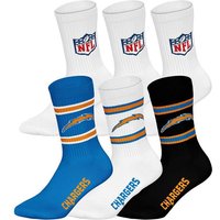 NFL Unisex Socken, 6er Pack - NFL Teams, 6Pack Crew Socks, Football, Logo, Baumwollmischung, Größe 43-46 in Bunt