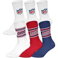 NFL Unisex Socken, 6er Pack - NFL Teams, 6Pack Crew Socks, Football, Logo, Baumwollmischung, Größe 39-42 in Weiß