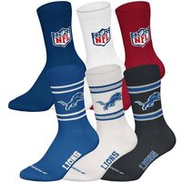 NFL Unisex Socken, 6er Pack - NFL Teams, 6Pack Crew Socks, Football, Logo, Baumwollmischung, Größe 43-46 in Bunt