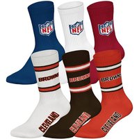 NFL Unisex Socken, 6er Pack - NFL Teams, 6Pack Crew Socks, Football, Logo, Baumwollmischung, Größe 39-42 in Bunt