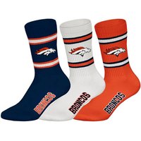 NFL Unisex Socken, 3er Pack - NFL Teams, 3Pack Crew Socks, Football, Logo, Baumwollmischung, Größe 43-46 in Bunt