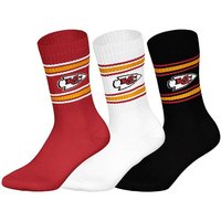 NFL Unisex Socken, 3er Pack - NFL Teams, 3Pack Crew Socks, Football, Logo, Baumwollmischung, Größe 43-46 in Bunt