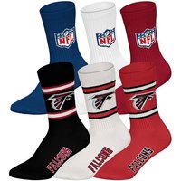 NFL Unisex Socken, 6er Pack - NFL Teams, 6Pack Crew Socks, Football, Logo, Baumwollmischung, Größe 39-42 in Bunt