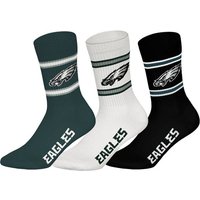NFL Unisex Socken, 3er Pack - NFL Teams, 3Pack Crew Socks, Football, Logo, Baumwollmischung, Größe 43-46 in Bunt