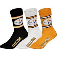 NFL Unisex Socken, 3er Pack - NFL Teams, 3Pack Crew Socks, Football, Logo, Baumwollmischung, Größe 43-46 in Bunt