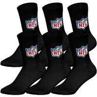 NFL Unisex Socken, 6er Pack - NFL Shield 6Pack Crew Socks, Logo, Baumwollmischung