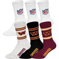NFL Unisex Socken, 6er Pack - NFL Teams, 6Pack Crew Socks, Football, Logo, Baumwollmischung, Größe 39-42 in Weiß