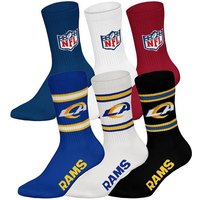 NFL Unisex Socken, 6er Pack - NFL Teams, 6Pack Crew Socks, Football, Logo, Baumwollmischung, Größe 43-46 in Bunt
