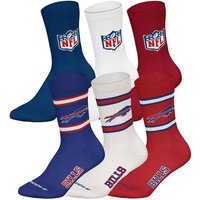 NFL Unisex Socken, 6er Pack - NFL Teams, 6Pack Crew Socks, Football, Logo, Baumwollmischung, Größe 43-46 in Bunt