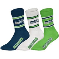NFL Unisex Socken, 3er Pack - NFL Teams, 3Pack Crew Socks, Football, Logo, Baumwollmischung, Größe 39-42 in Bunt