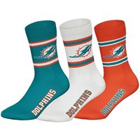 NFL Unisex Socken, 3er Pack - NFL Teams, 3Pack Crew Socks, Football, Logo, Baumwollmischung, Größe 39-42 in Bunt