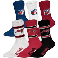 NFL Unisex Socken, 6er Pack - NFL Teams, 6Pack Crew Socks, Football, Logo, Baumwollmischung, Größe 43-46 in Bunt