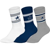 NFL Unisex Socken, 3er Pack - NFL Teams, 3Pack Crew Socks, Football, Logo, Baumwollmischung, Größe 39-42 in Bunt