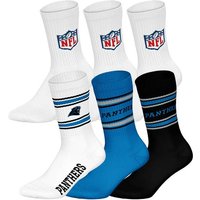 NFL Unisex Socken, 6er Pack - NFL Teams, 6Pack Crew Socks, Football, Logo, Baumwollmischung, Größe 39-42 in Weiß