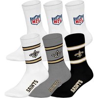 NFL Unisex Socken, 6er Pack - NFL Teams, 6Pack Crew Socks, Football, Logo, Baumwollmischung, Größe 43-46 in Bunt