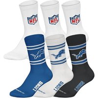 NFL Unisex Socken, 6er Pack - NFL Teams, 6Pack Crew Socks, Football, Logo, Baumwollmischung, Größe 39-42 in Weiß