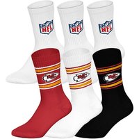 NFL Unisex Socken, 6er Pack - NFL Teams, 6Pack Crew Socks, Football, Logo, Baumwollmischung, Größe 43-46 in Weiß