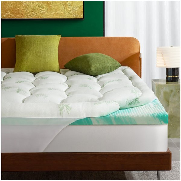 NicePlus, Topper Matratzentopper 7/10 cm – 5-Zonen Memory-Schaum Topper, Bambus-Bezug, 7 cm hoch, Topper für Boxspringbett, ergonomisch, atmungsaktiv, Waschbar 