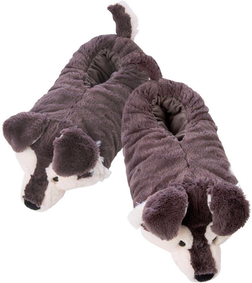 Nici Husky Swante figürlich, Größe 38-41 Plüsch Hausschuhe – Bild 2 von 3