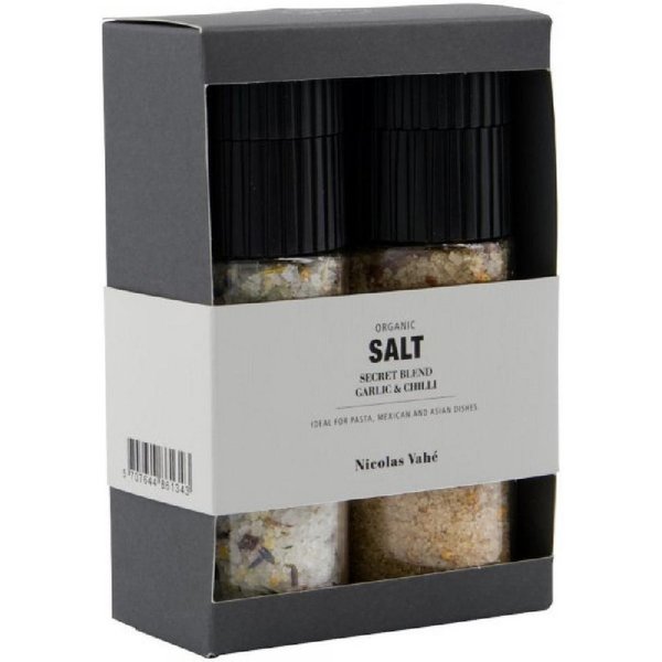 Nicolas Vahé Gewürz Geschenkbox Organic Secret Blend & Salt und Garlic & Chilli (2-teilig)