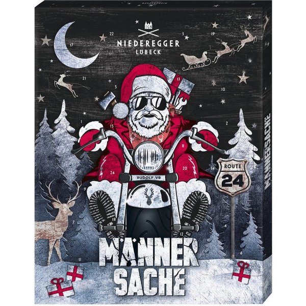 Niederegger Lebensmittel-Adventskalender Adventskalender Männersache, 300 g, Niederegger (1-tlg), 24 Pralinen