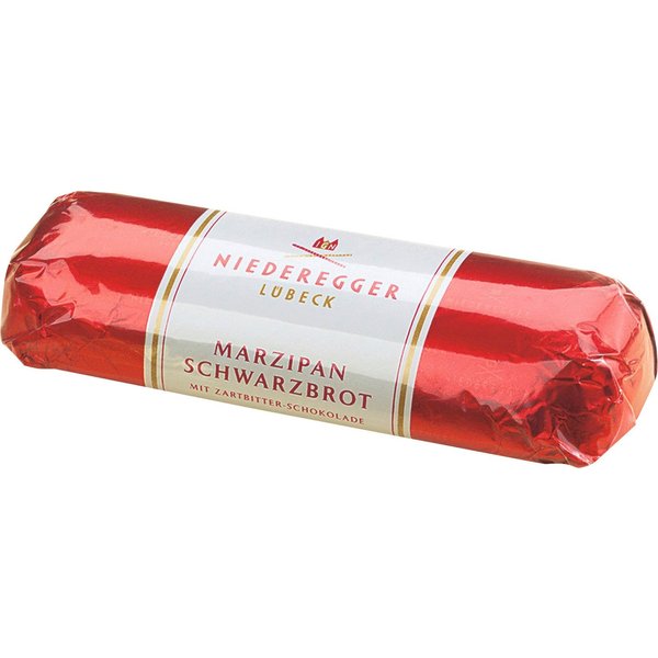 Niederegger Süßigkeit, Niederegger Marzipan Schwarzbrot saftig nussig und edel 300g
