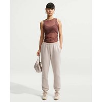 NIKE Damen Hosen lang Da W NK STDO FLC MW MR STD CF PNT, Größe S in Schwarz