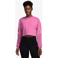 NIKE Damen Sweatshirt W NP DF FLC CREW TT GRX, Größe L in Schwarz