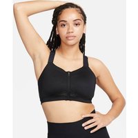 NIKE Damen Top W NK DF ALPHA ZIP-FRONT BRA, Größe S/A in Schwarz