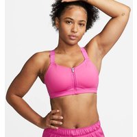 NIKE Damen Top W NK DF ALPHA ZIP-FRONT BRA, Größe S/A in Pink