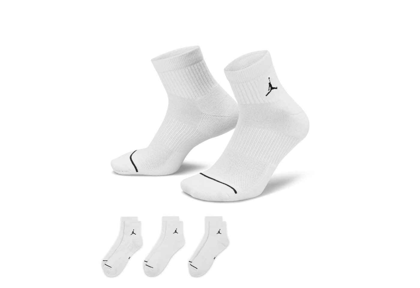 Nike Funktionssocken U J ED CUSH POLY ANKLE 3PR 144 Knöchelsocken im 3er-Pack, schweißableitendes Material – Bild 5 von 5