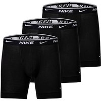 NIKE Herren Boxer Shorts, 3er Pack - Boxers, Cotton Stretch, einfarbig, Größe M in Schwarz