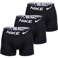 NIKE Herren Boxer Shorts, 3er Pack - Trunks, Dri-Fit Micro, Logobund, Größe S in Schwarz