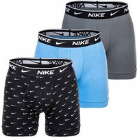 NIKE Herren Boxer Shorts, 3er Pack - Boxers, Cotton Stretch, einfarbig, Größe S in Schwarz