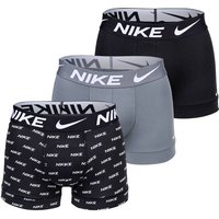 NIKE Herren Boxer Shorts, 3er Pack - Trunks, Dri-Fit Micro, Logobund, Größe XL in Schwarz