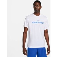 NIKE Herren Shirt M NK DF TEE DB PRO, Größe S in Weiß