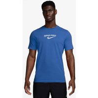 NIKE Herren Shirt M NK DF TEE PRO TRAINING, Größe L in Blau