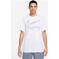 NIKE Herren Shirt M NK DF TEE TRAINING HBR, Größe XL in Weiß