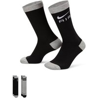 NIKE Herren Socken Everyday Essentials Crew (2 Pairs), Größe XL in Schwarz