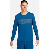 NIKE Herren Sweatshirt M NK DF UV MILER TOP LS FLASH, Größe M in Blau