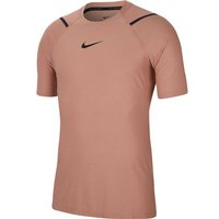 NIKE Herren Trainingsshirt "Pro" Kurzarm, Größe S in Braun