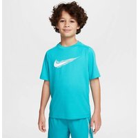 NIKE Kinder Hemd B NK DF MULTI SS TOP HBR, Größe S in Blau