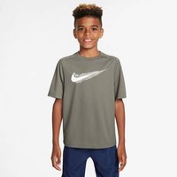 NIKE Kinder Hemd B NK DF MULTI SS TOP HBR, Größe M in Weiß