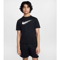 NIKE Kinder Hemd B NK DF MULTI SS TOP HBR, Größe S in Schwarz
