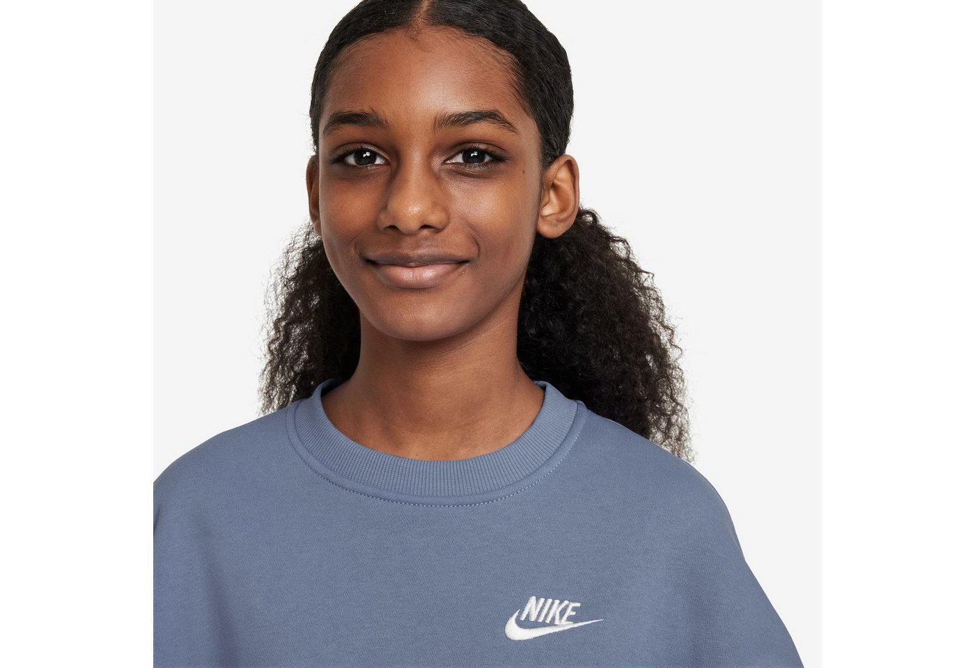 Nike Sportswear Fleecepullover Nike Mädchen Pullover Sportswear Club Fleece Bi FZ9244 – Bild 3 von 3